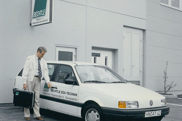 Company vehicle advertising Bechtle
