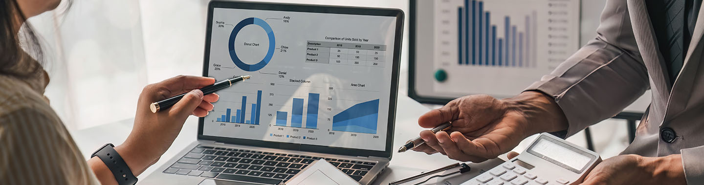 Woman working on Notebook 