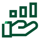 Hand with statistics Icon