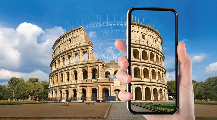 Visualisation of city tour with VR glasses