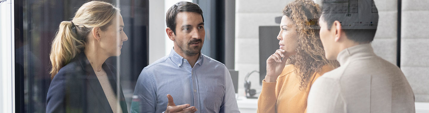 Team talking to each other