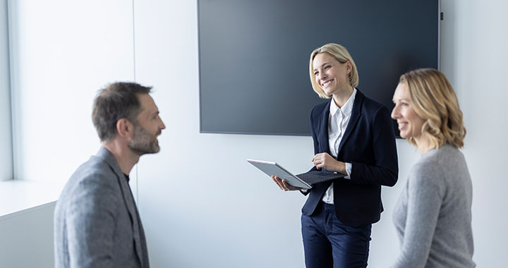 3 People talking to each other