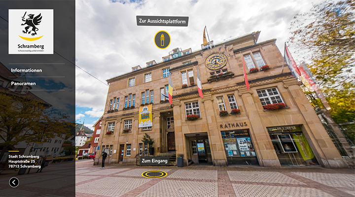 A VR visualisation of a city tour