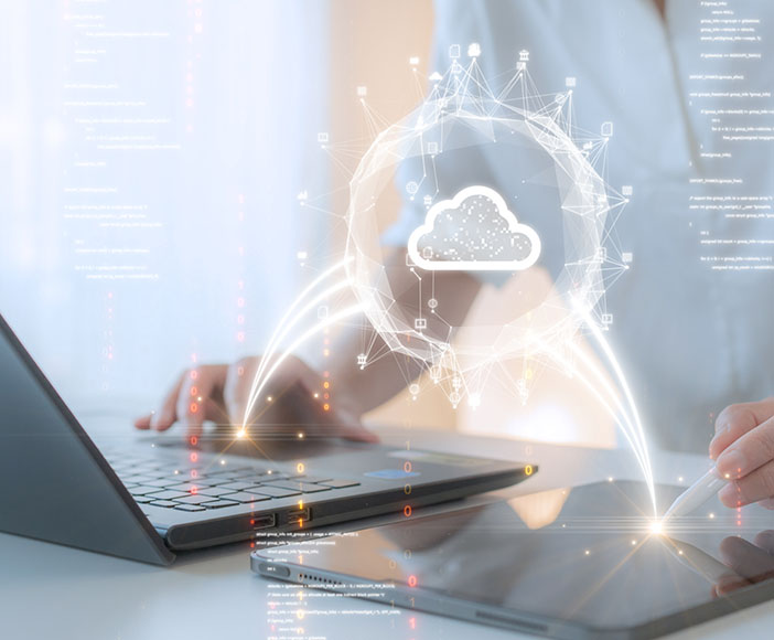 Cloud above notebook