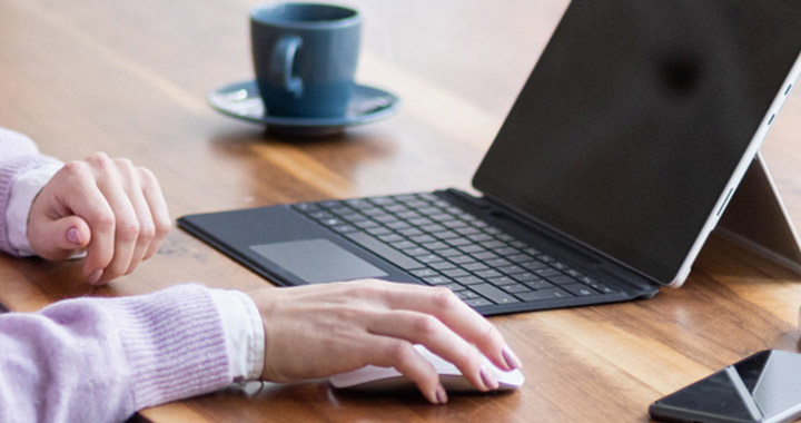 Person working on laptop